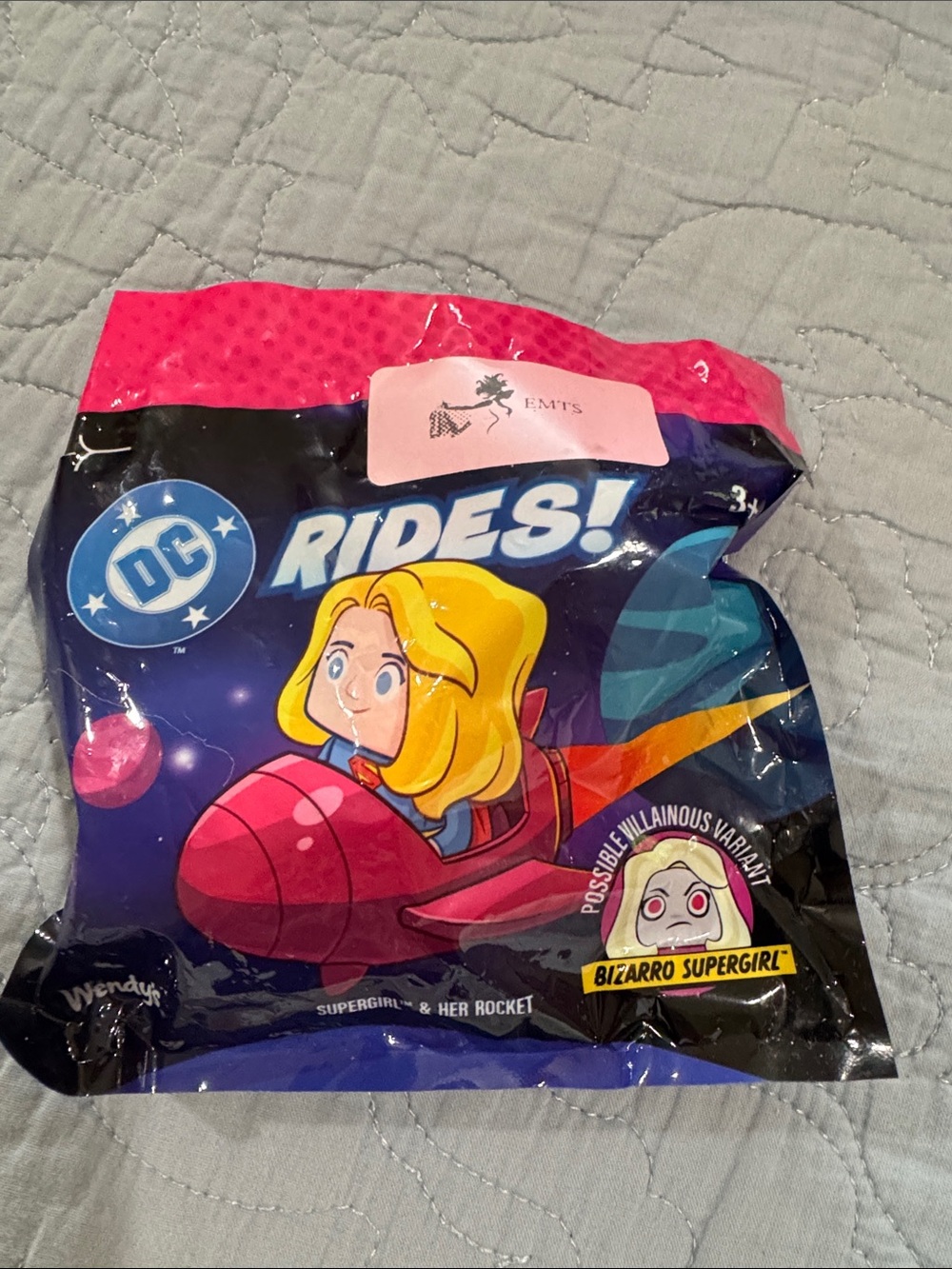 DC Supergirl Ride-On Rocket Toy - Pink and Yellow